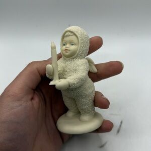 Dept 56 Snowbabies Just One Little Candle Angel Christmas Figurine Collectible